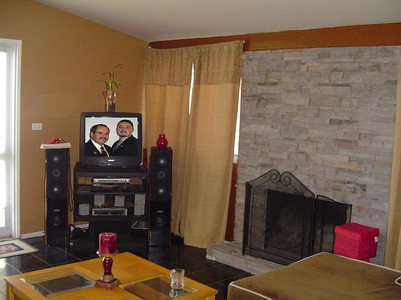 Elegant Stone fireplace