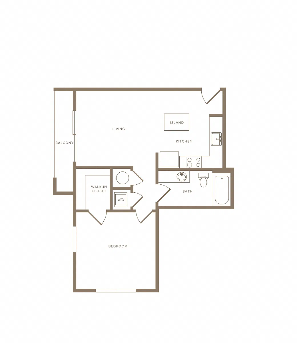 Floor plan 1 Bed/1 Bath-A10