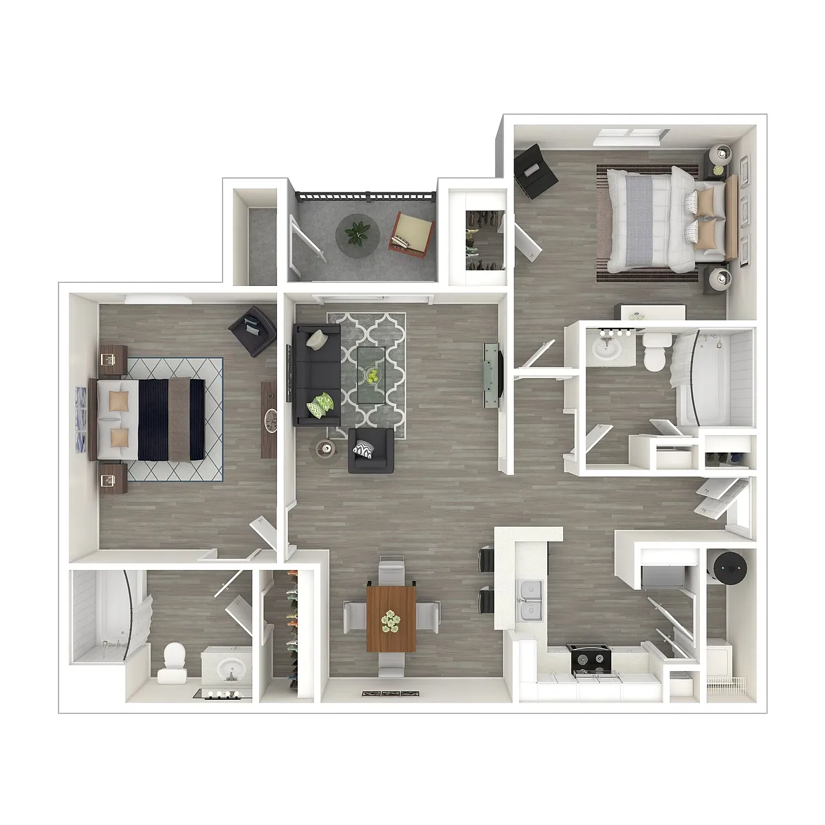 Floor plan 2 X 2