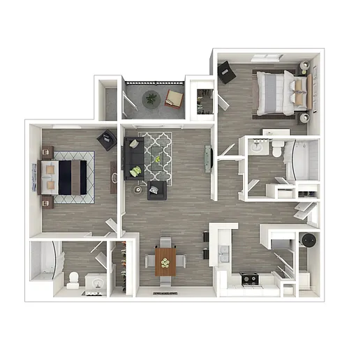 Floor plan 2 X 2