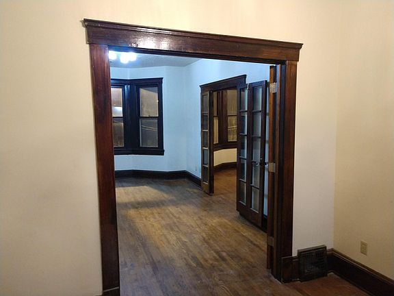 Dining room looking into living room