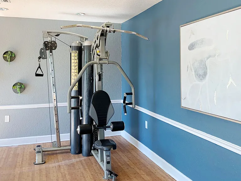 Get a full workout at our onsite fitness center, complete with cardio and strength training equipment!