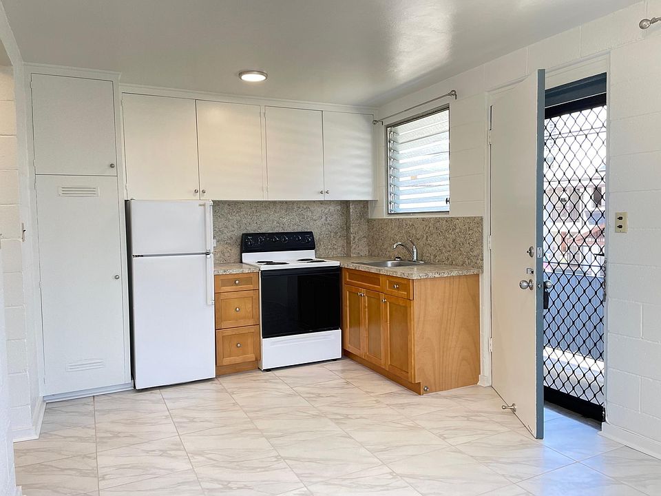 New cabinets, countertop, and sink.