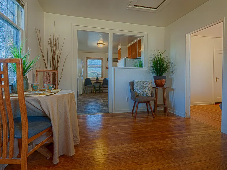 Facing toward kitchen