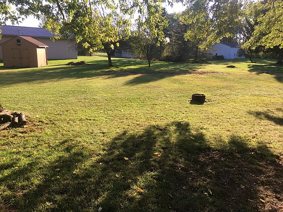 Backyard, fruit trees, shed