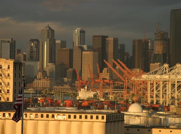 Close up view via telescope