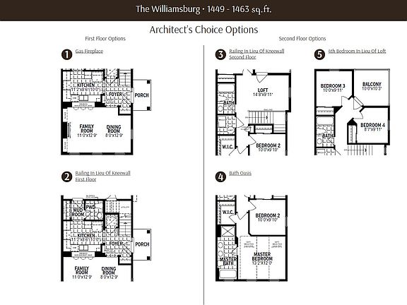 Williamsburg Architect s Choice Options