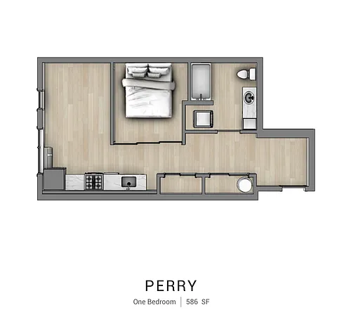 Floor plan Perry 1x1