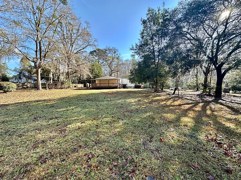 Side lawn looking back towards the side porch.