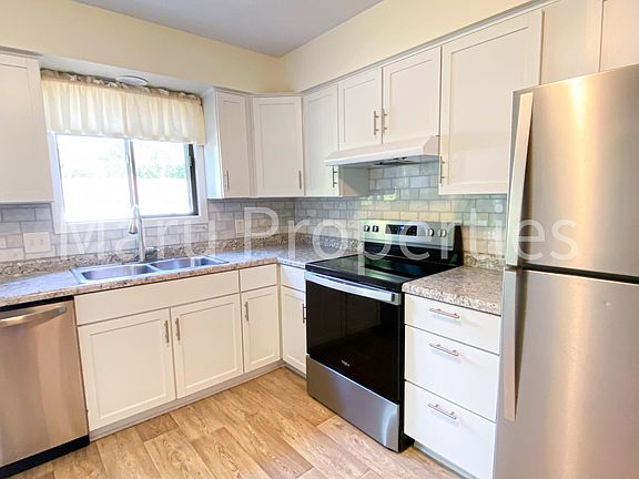 Updated kitchen with stainless steel appliances