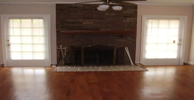 Den and fire place