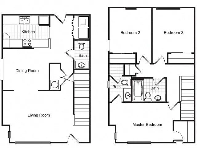 Floor plan 3 Bedroom Townhouse