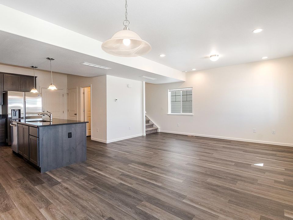 Living room, Dining Area & Kitchen with Stunning Luxury Vinyl Plank Flooring