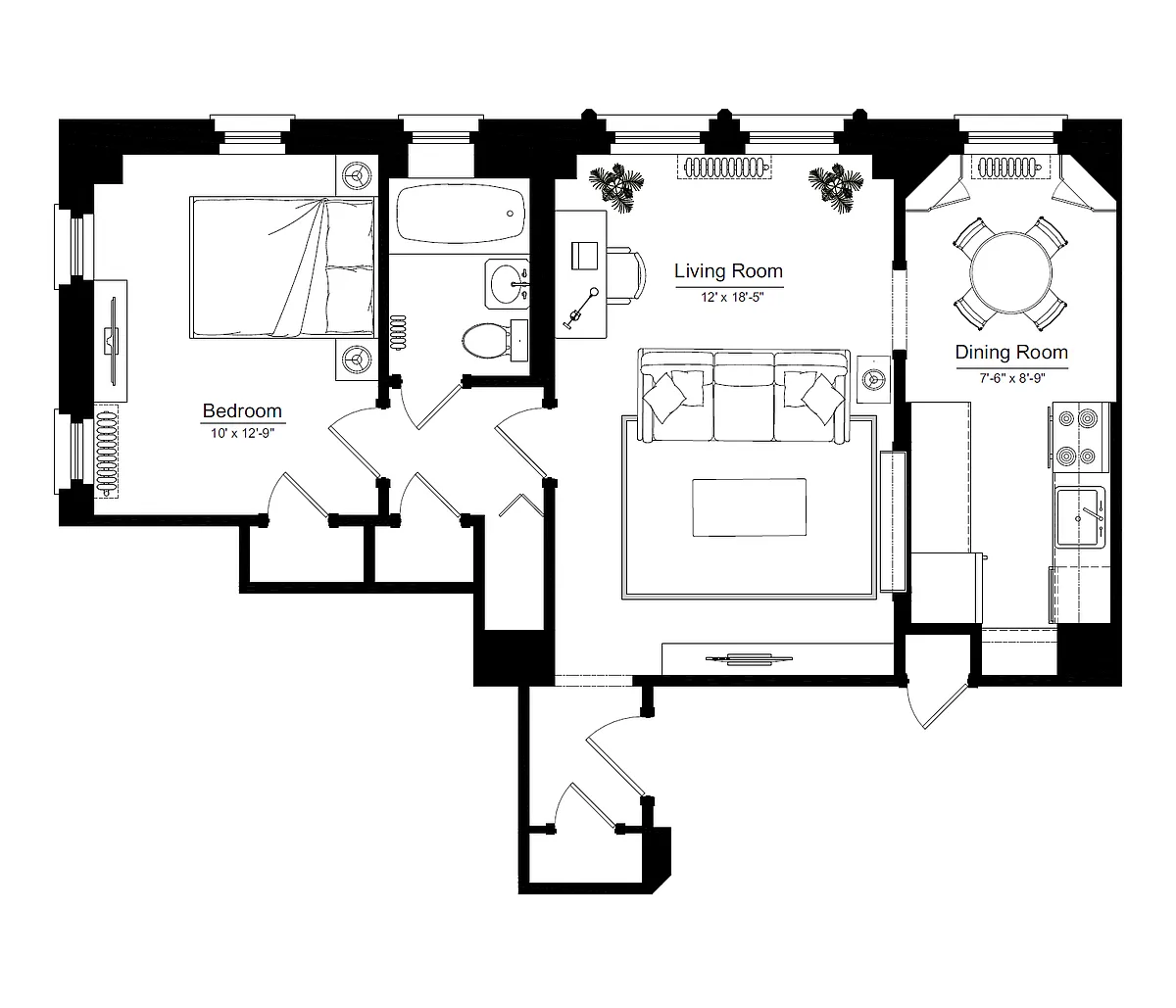 Floor plan Tier 9-1B