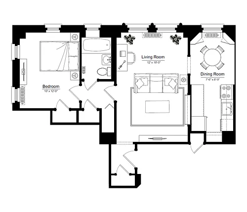 Floor plan Tier 9-1B