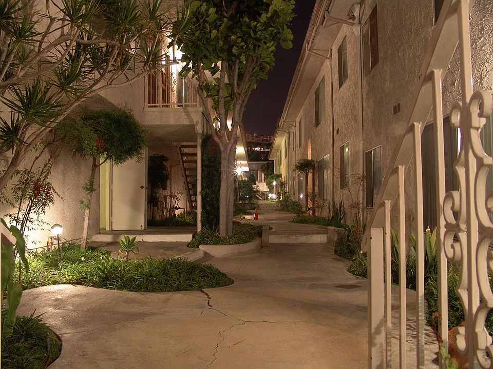 View from the main entrance at night!