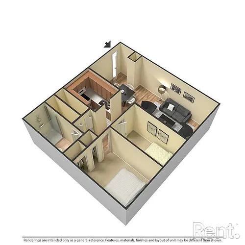 Floor plan 2 bedroom 1 bathroom