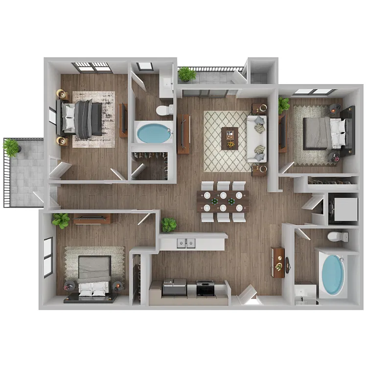 Floor plan The Salt & Soul - Cable & Internet Incl.