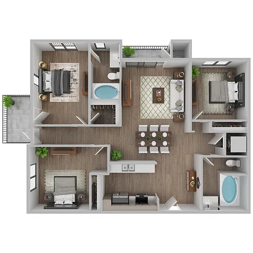Floor plan The Salt & Soul - Cable & Internet Incl.