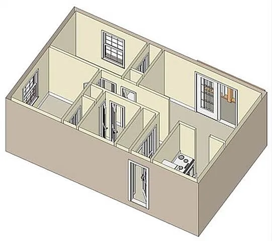 Floor plan Cadbury - Two Bedroom