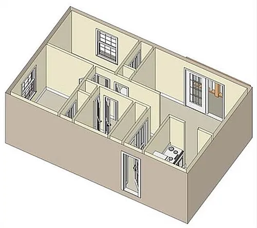Floor plan Cadbury - Two Bedroom