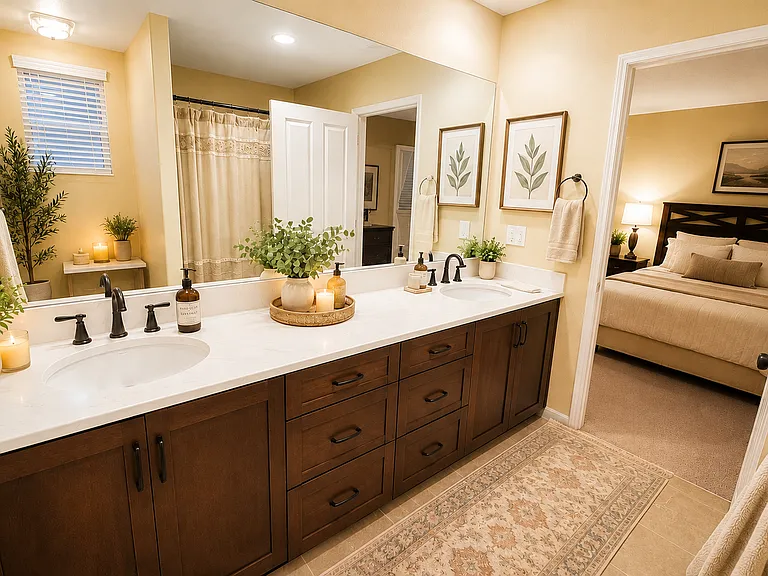 Master's Bathroom AI Furnished - Virtually Staged