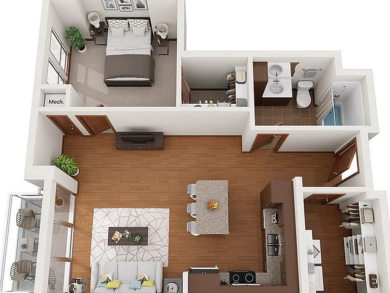 Floor Plan J | Domain | Apartments in Madison, WI Floor Plan J | Domain | Apartments in Madison, WI