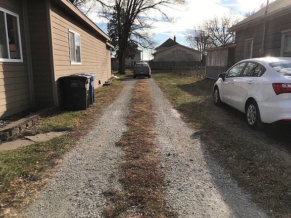 Gravel driveway from Logan Ave. to the back alley.