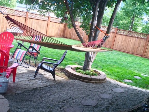 Beautiful fenced yard 