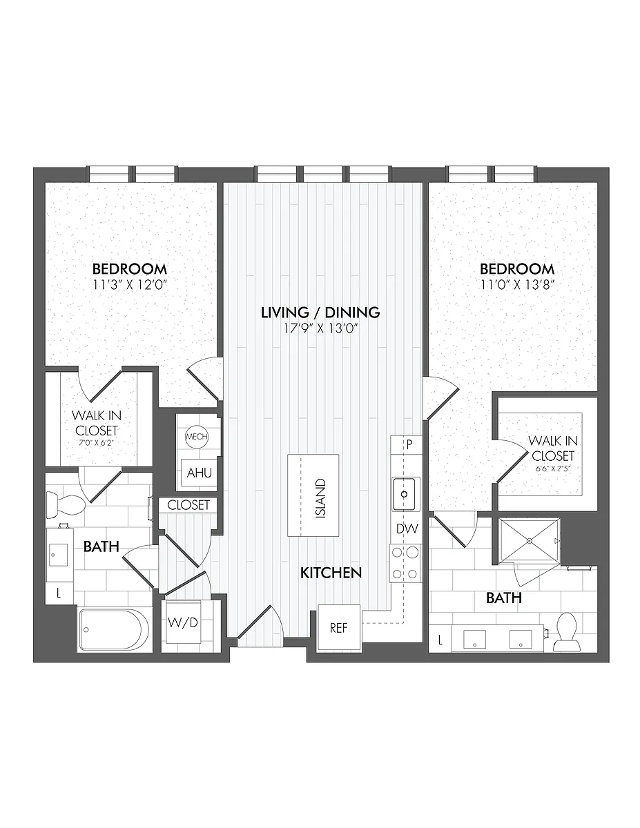 Floor plan 2 Bed/2 Bath-B6