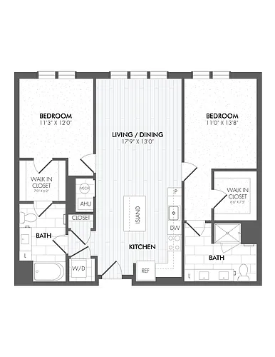 Floor plan 2 Bed/2 Bath-B6