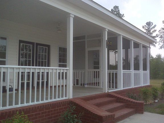 New railing & screened area