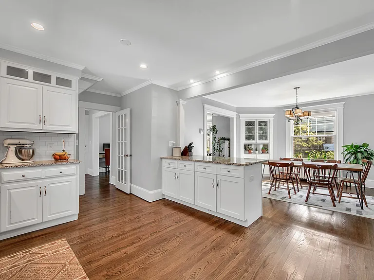 Open Kitchen with Island and Granite Countertops