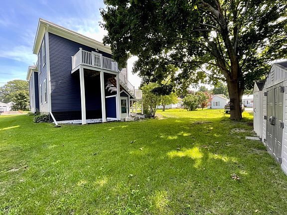 Backyard of the building. Storage sheds located in this area.