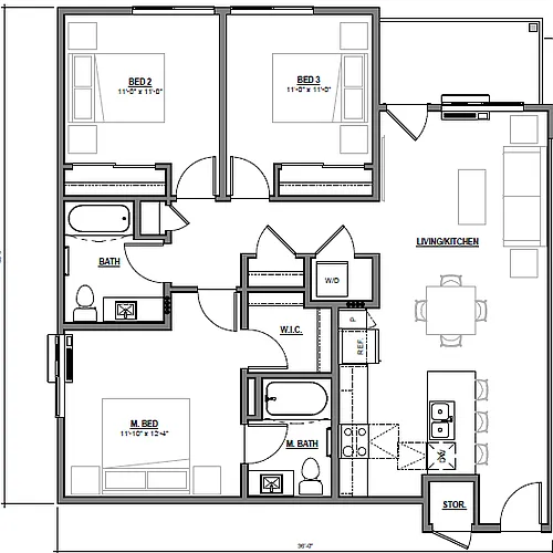 Floor plan 3 Bedroom