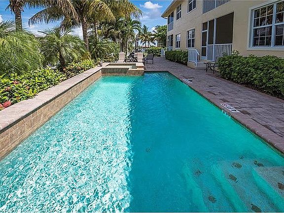 Pool area with brick pavers