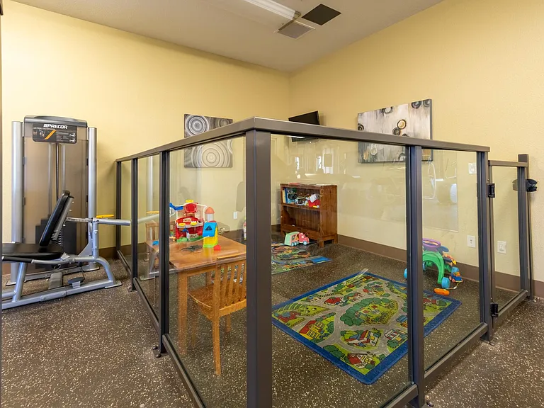 play area in fitness center