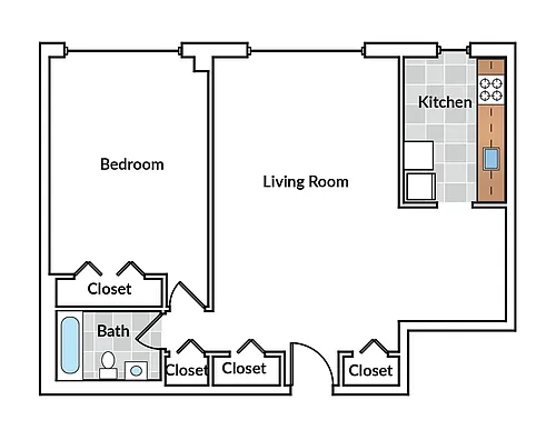 Floor plan 1 Bedroom