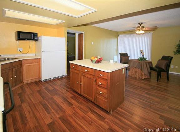 Kitchen and dining with a walkout