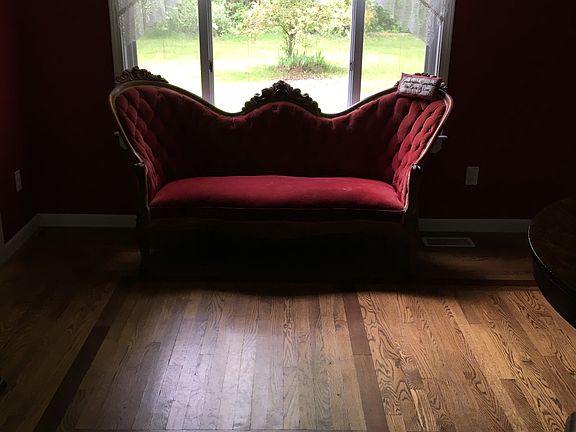 Oak floor. Front yard view