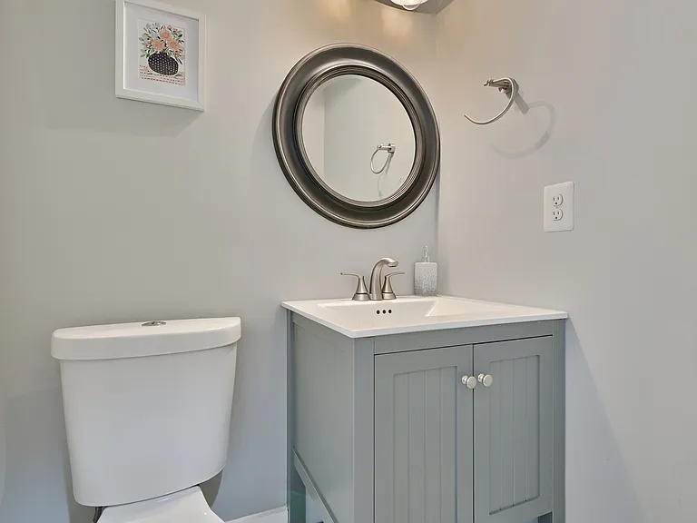 Main level half bathroom
