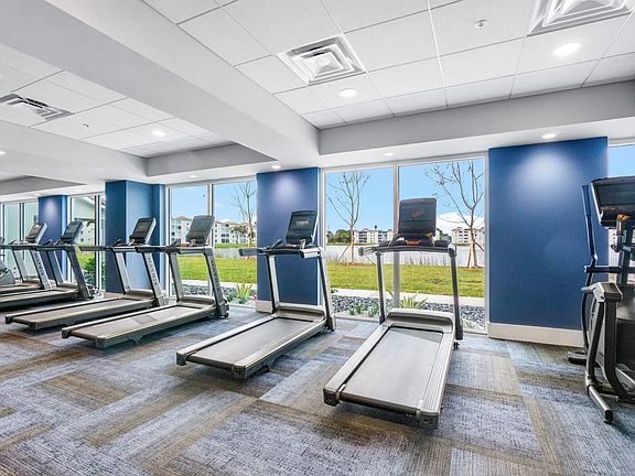 The gym also includes weights and other machines not pictured