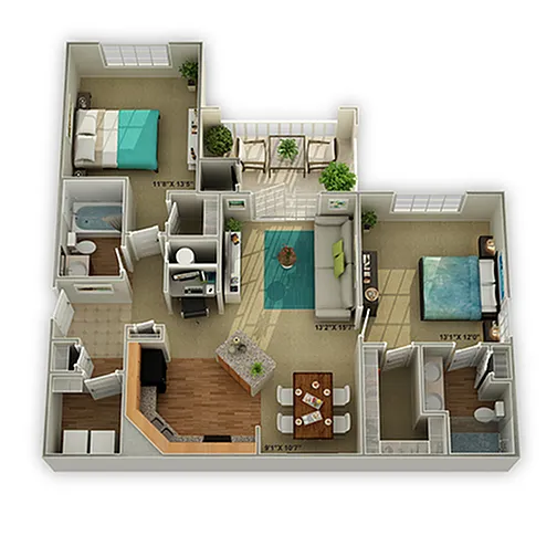 Floor plan Brookstone with Shower