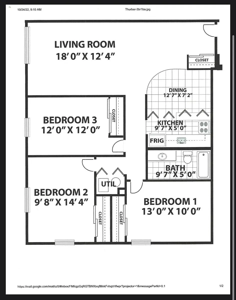 Floor plan 3 Bedroom