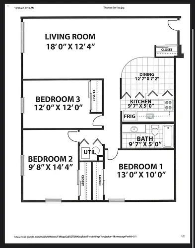 Floor plan 3 Bedroom