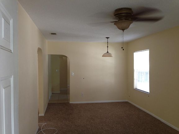 Front entry into living room/dining room