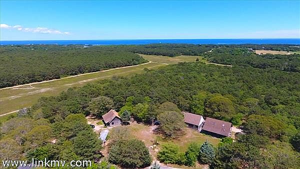 Aerial view abutting conservation land!
