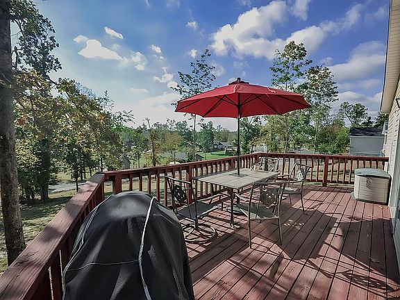 Spacious deck with lake view