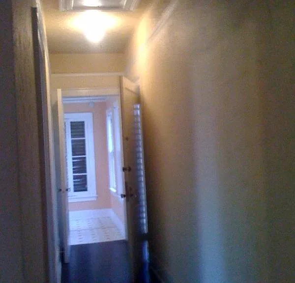 cedar storage closet in hallway