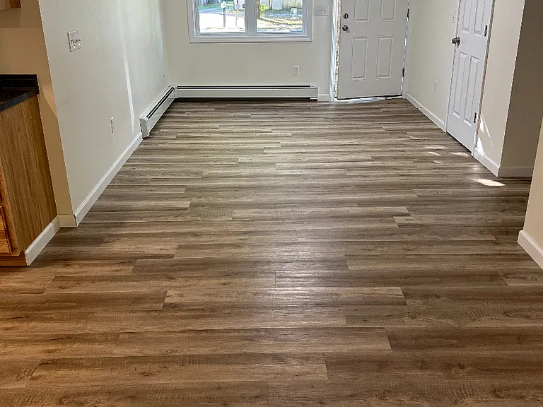 Showing front entrance with closet and open floor plan